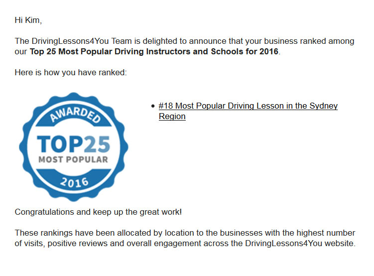 Fit2Drive Top 25!